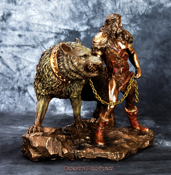 Hexenshop Dark Phönix Tyr nordischer Gott des Krieges mit Fenris Wolf